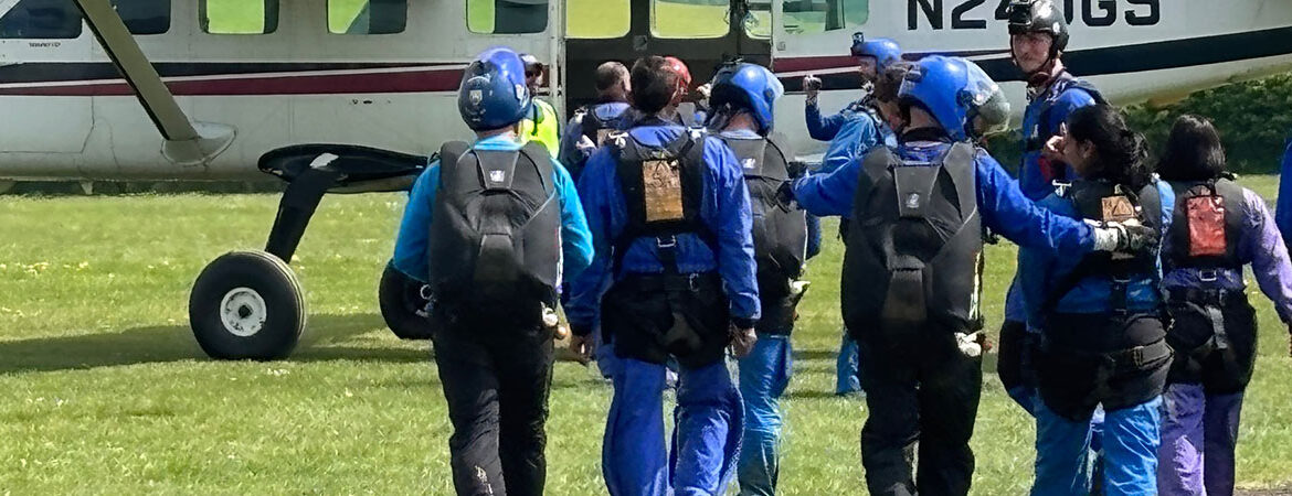 Skydiving restarts at the airfield