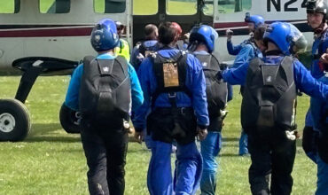 Skydiving restarts at the airfield